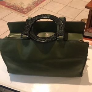 Vintage Ester Lauder Olive Green Purse